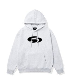 G-SWIRL LOGO 오버핏 후드티 (백멜란지)