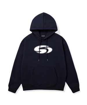 G-SWIRL LOGO 오버핏 후드티 (네이비)
