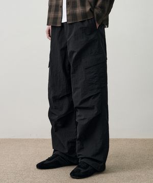 오블리크 나일론 카고 팬츠 [BLACK]