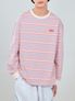 CREAM STRIPE TEE_PINK