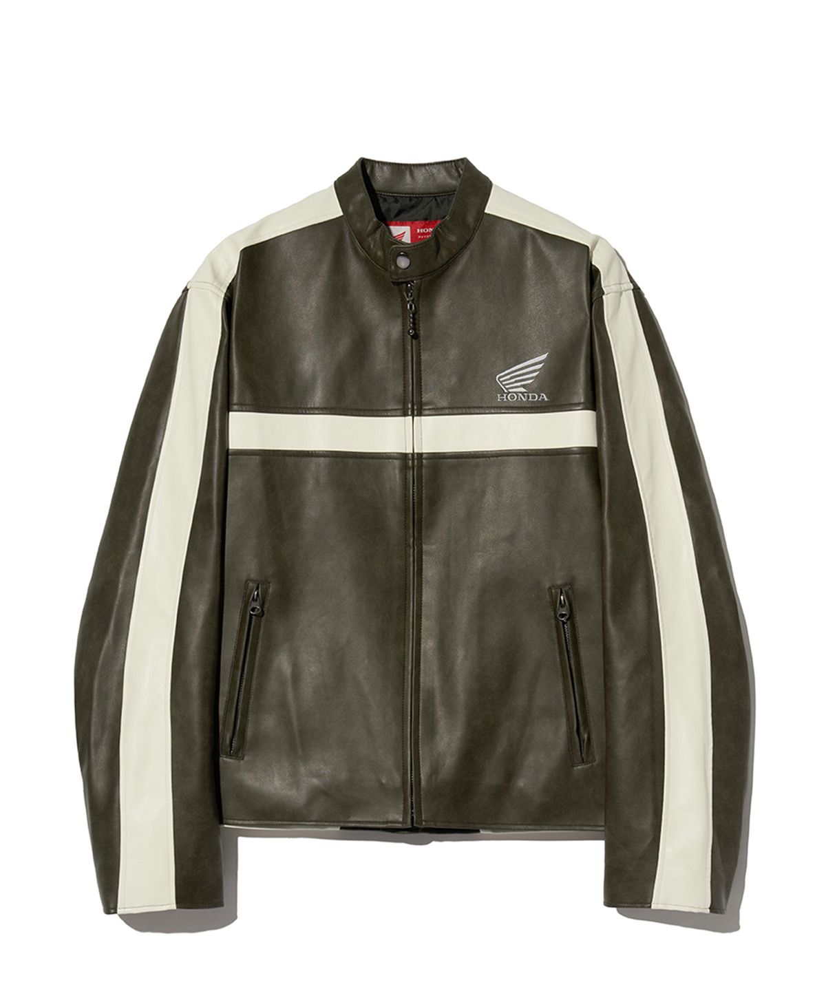 핍스 모터사이클(PHYPS MOTORCYCLE) Engineered Leather Motorcycle Jacket Charcoal