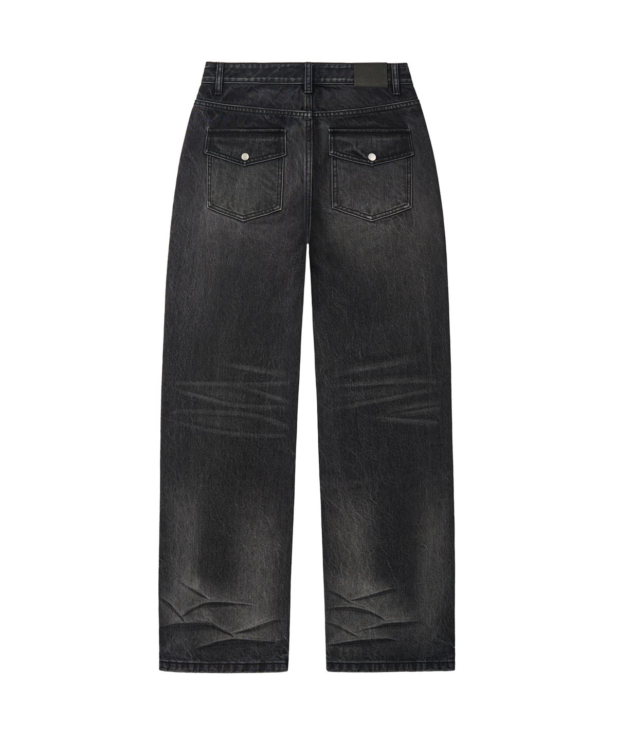피치블랙(PITCHBLACK) BACK POCKET DENIM JEANS (WASHED BLACK)