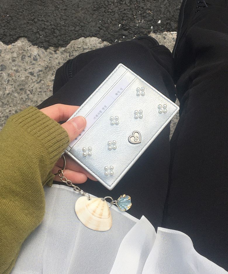 [지원 PICK] blooming pearl card wallet_4 colors