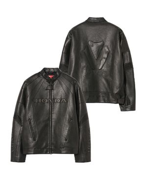 Engineered Leather Original Motorcycle Jacket Black