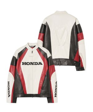 Engineered Leather Original Motorcycle Jacket White