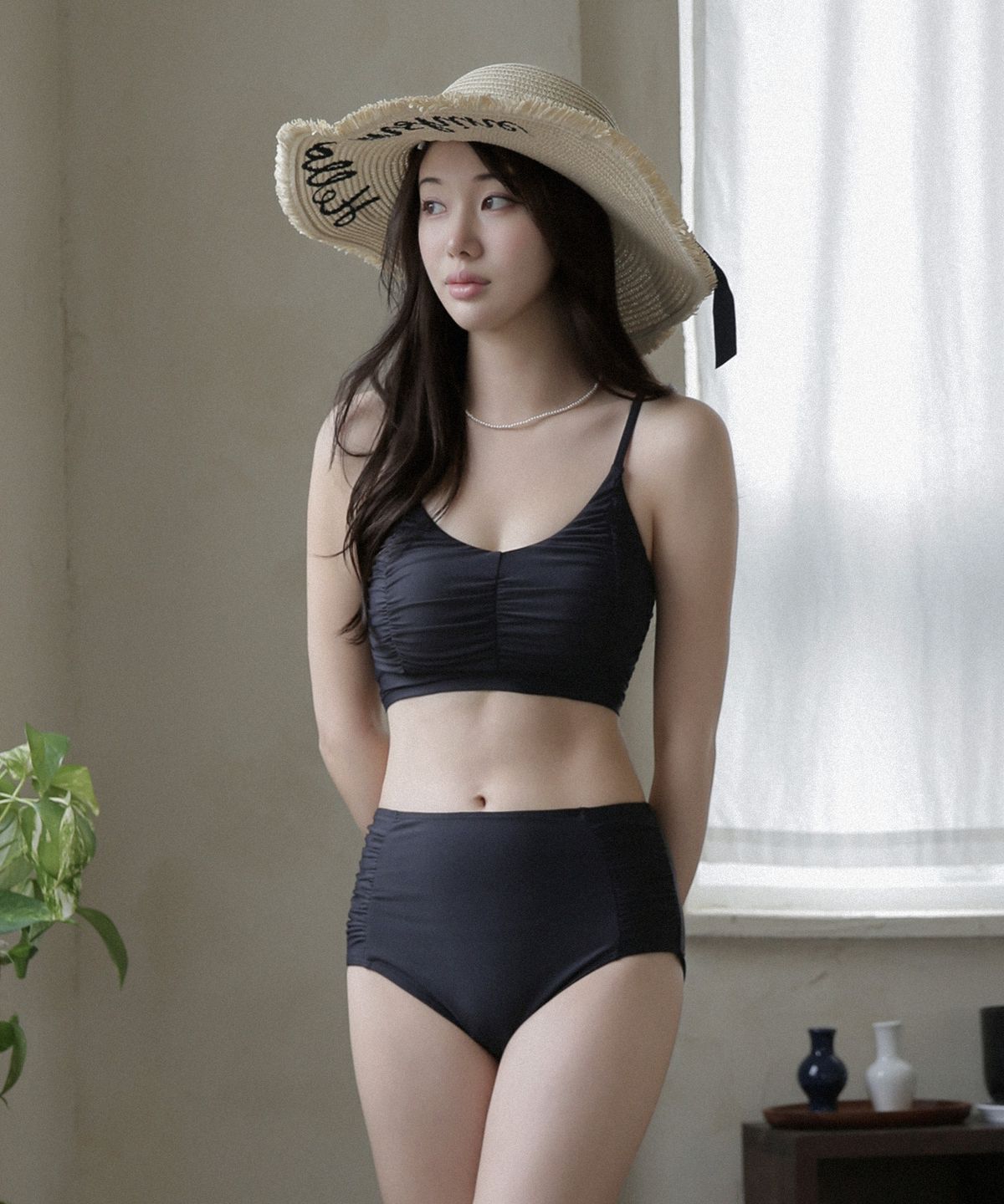 클레이스(CLACE) 가슴셔링 비키니_블랙