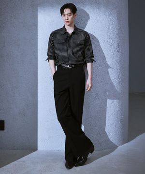 [서강준 PICK] 프렌치 플레어 슬랙스 [BLACK]