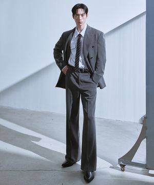 [서강준 PICK] 헤링본 프렌치 플레어 슬랙스 [GREY]