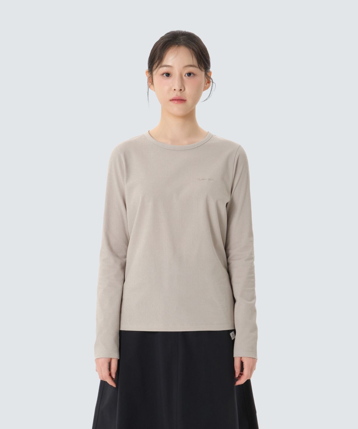 스노우피크 어패럴(SNOWPEAK APPAREL) 골지 여성 긴팔 티셔츠 (S26SWFTL39) Sand Beige