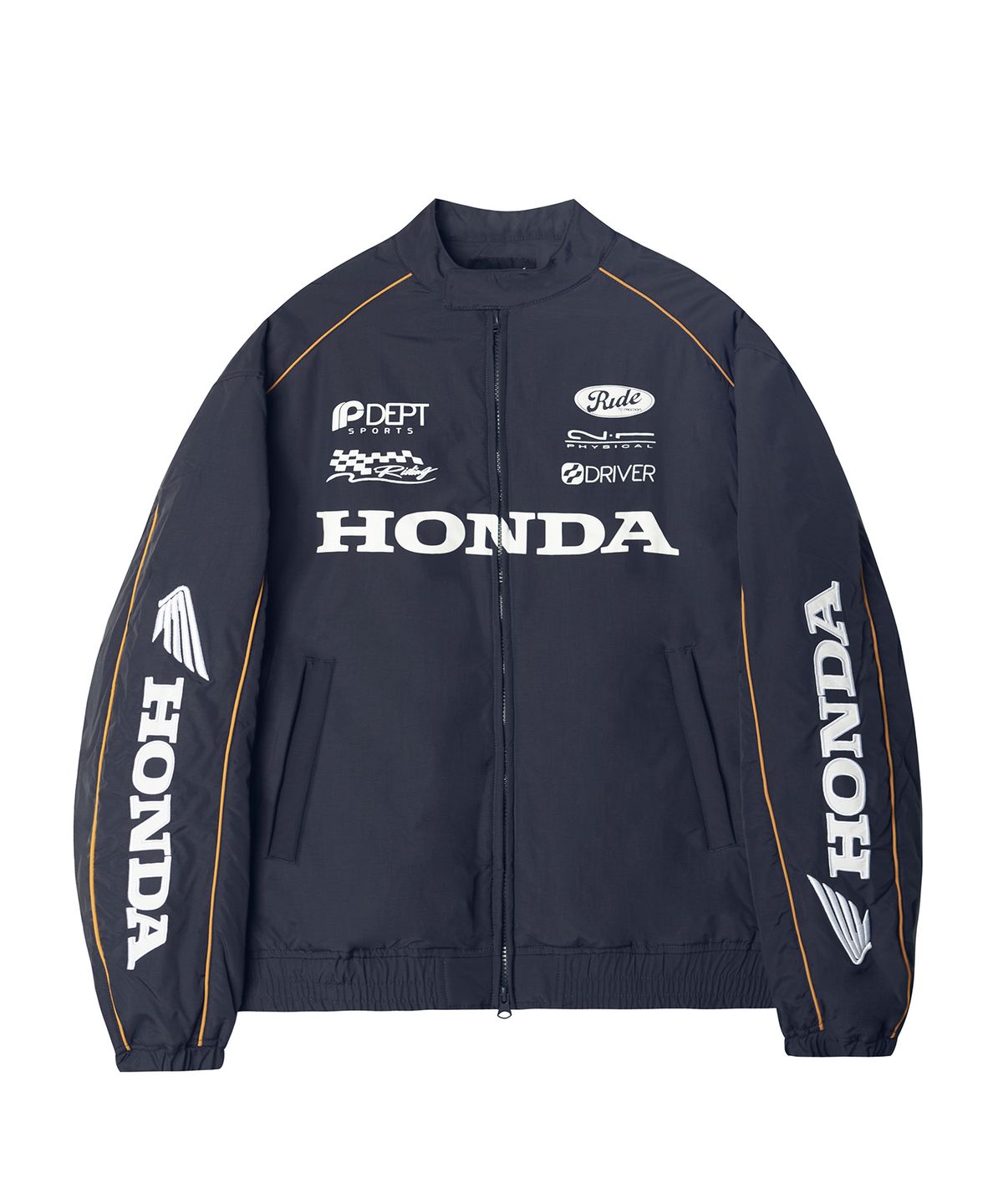 핍스 모터사이클(PHYPS MOTORCYCLE) Nylon Racing Blouson Jacket Navy