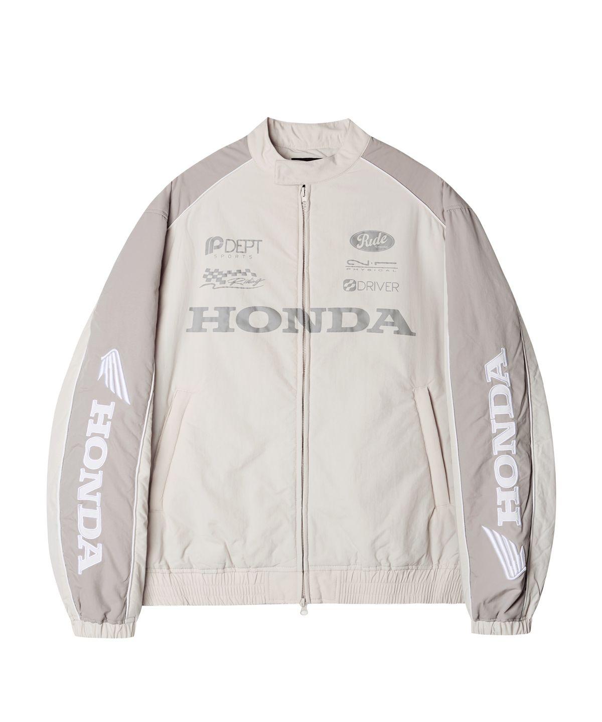 핍스 모터사이클(PHYPS MOTORCYCLE) Nylon Racing Blouson Jacket Ivory