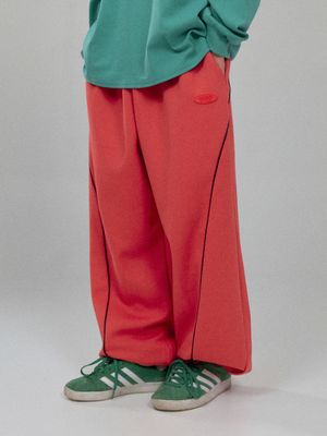 YOKE DETAIL JOGGER PANTS_RED