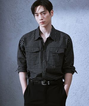 [서강준 PICK] 크로커다일 엠보 슬림 벨트 [BLACK]