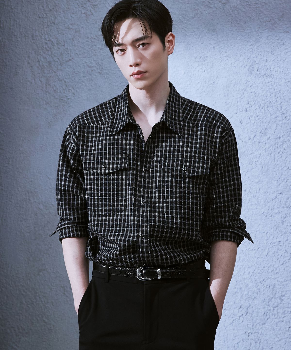 드로우핏(DRAW FIT) 크로커다일 엠보 슬림 벨트 [BLACK]