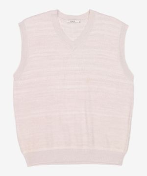 [패키지][5 COLOR] 이레귤러 스트라이프 니트 베스트 L