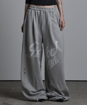 AYA 벨티드 벌룬 스웻 팬츠 멜란지