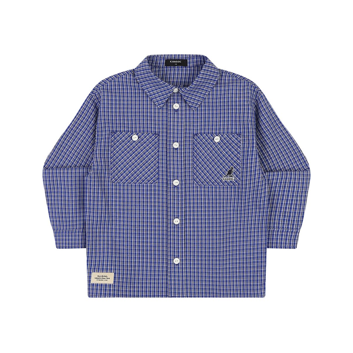 캉골키즈(KANGOL KIDS) 캐주얼 체크 셔츠 SA 0203 블루