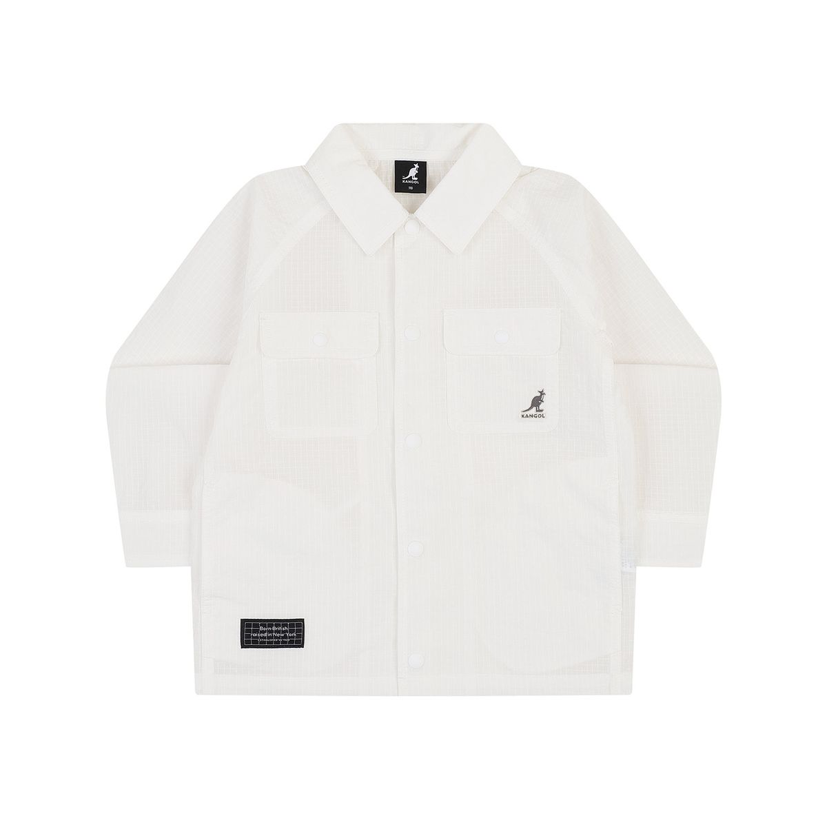 캉골키즈(KANGOL KIDS) 나일론 오버셔츠 점퍼 SA 0210 화이트