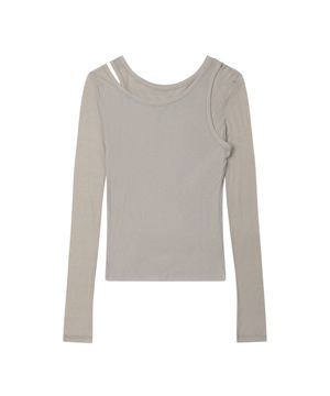 LAYERED LONG SLEEVE IN GREY