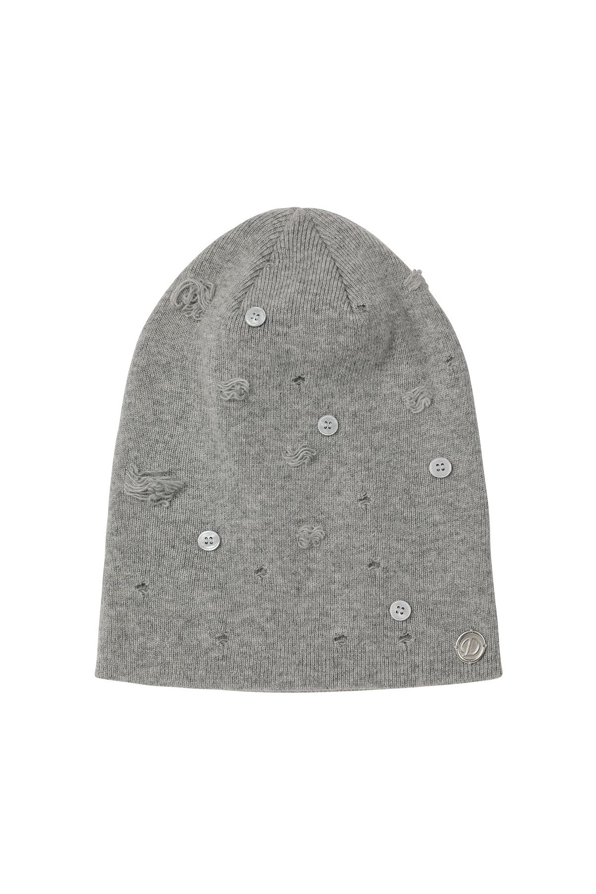 다이닛(DEINET) VINTAGE BUTTON BEANIE IN GREY