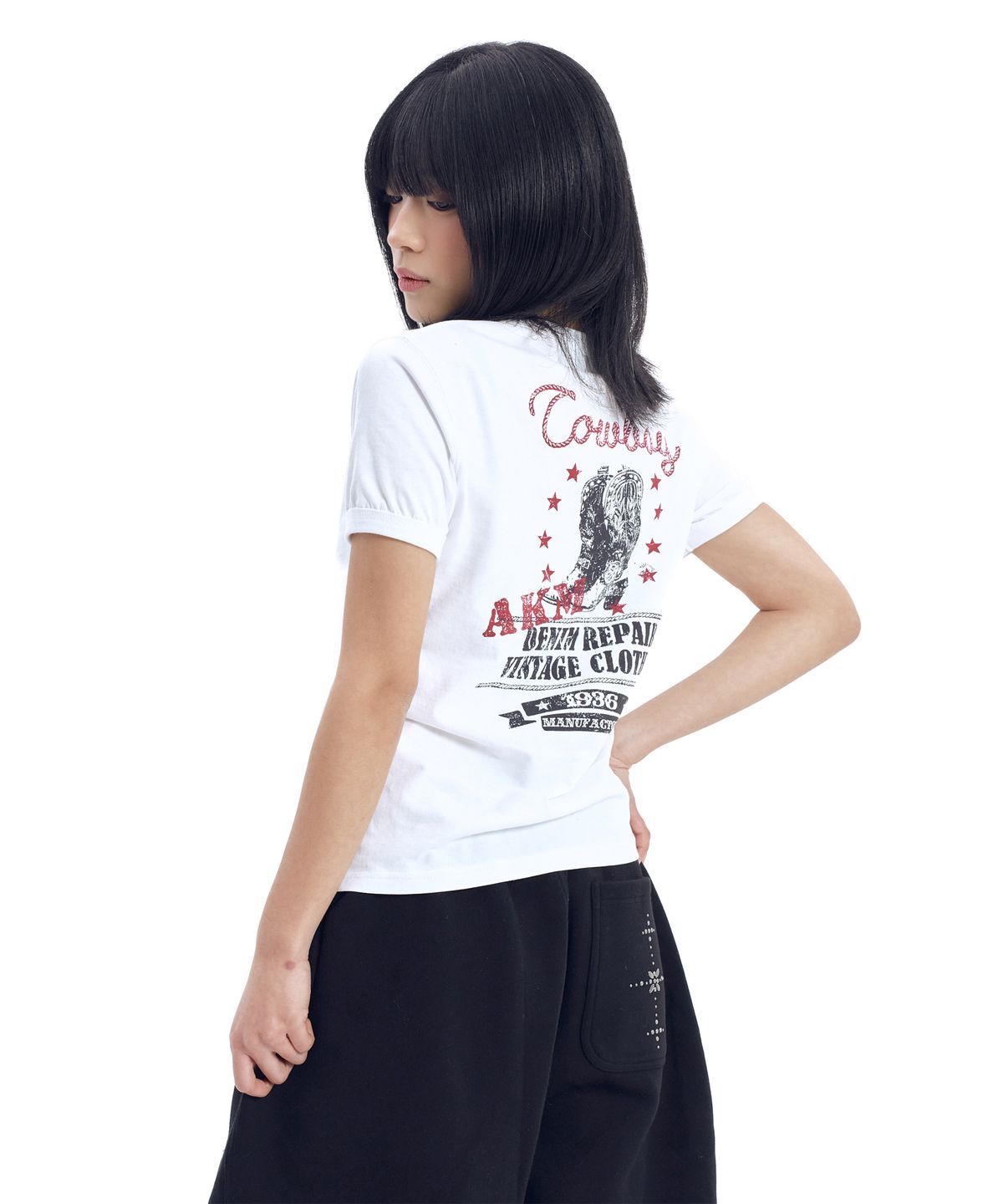 아캄(AAKAM) Boots Ringer Top (White)