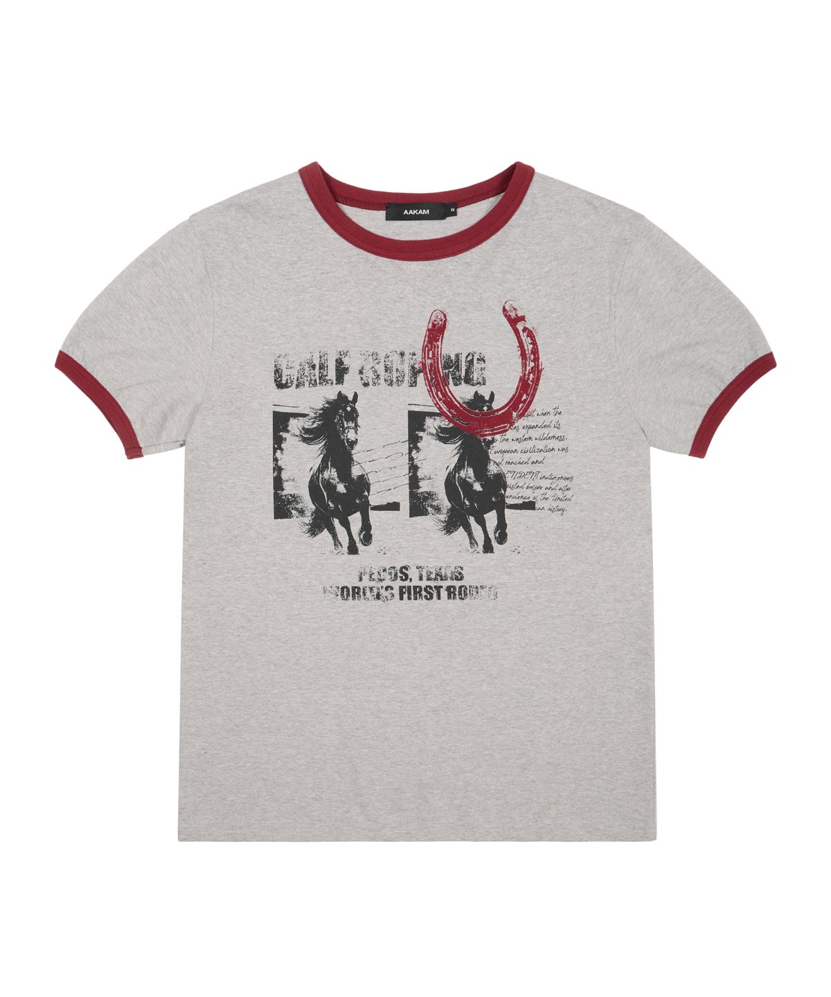 아캄(AAKAM) Horseshoe Ringer Top (Gray)