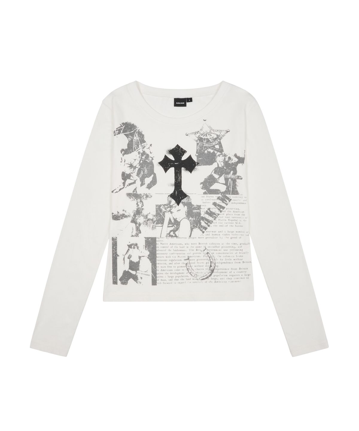 아캄(AAKAM) Cross Paper Long Sleeve (White)