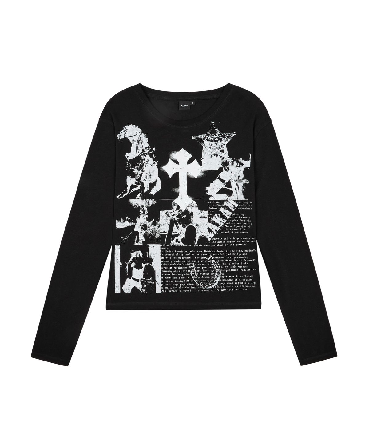 아캄(AAKAM) Cross Paper Long Sleeve (Black)
