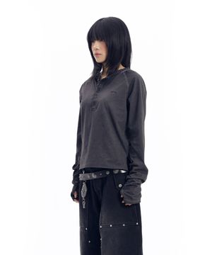 Dust Henry Neck Long Sleeve (Black)