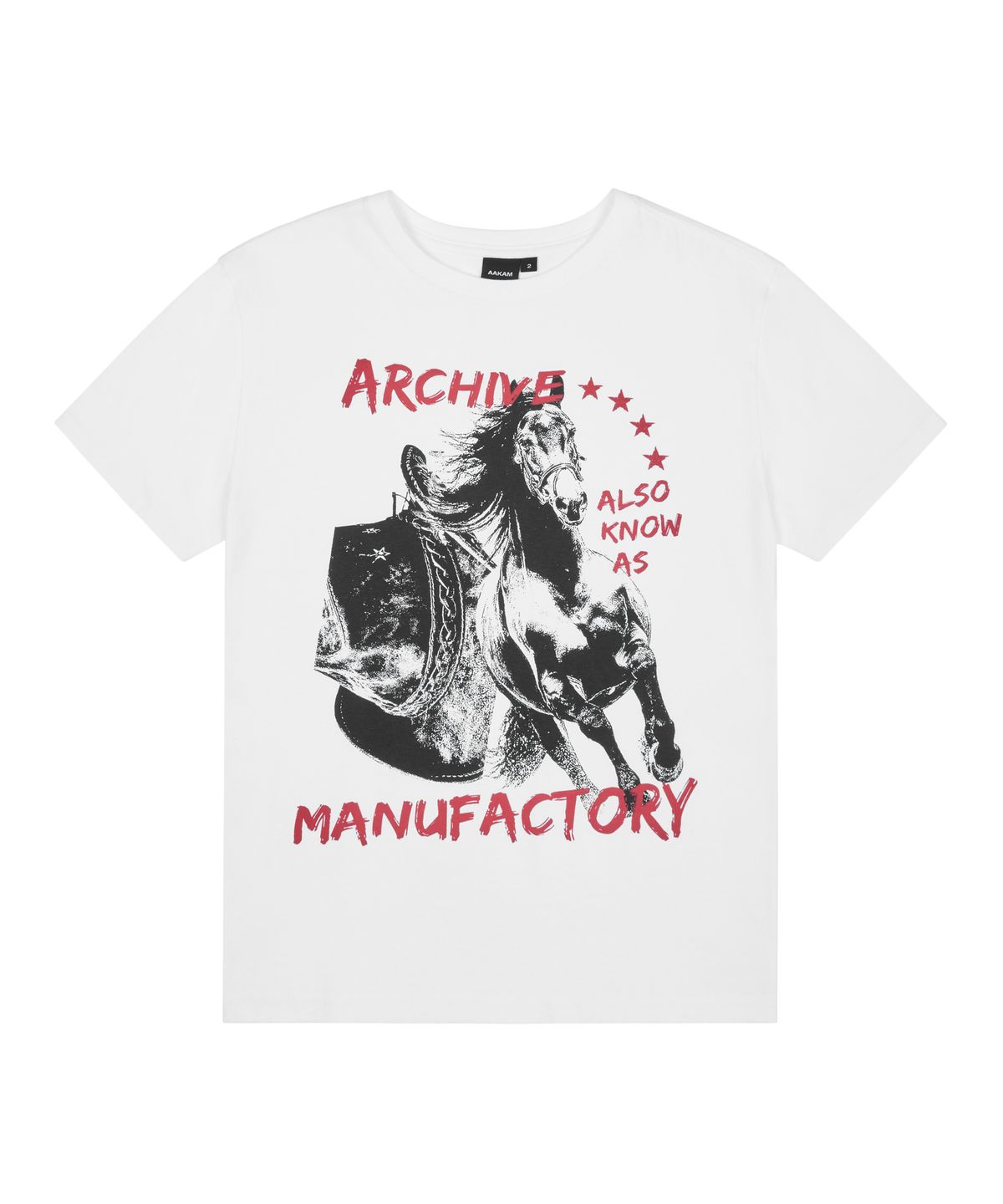 아캄(AAKAM) Western Horse Half Top (White)