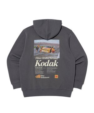 씨너리 그래픽 후드 티셔츠 CHARCOAL