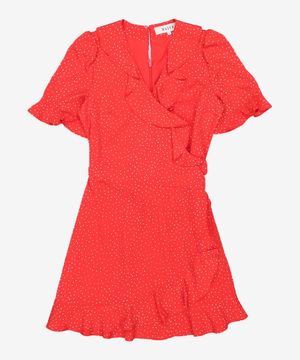 Frill Dot Print OP in Red_VW9MO0370 1