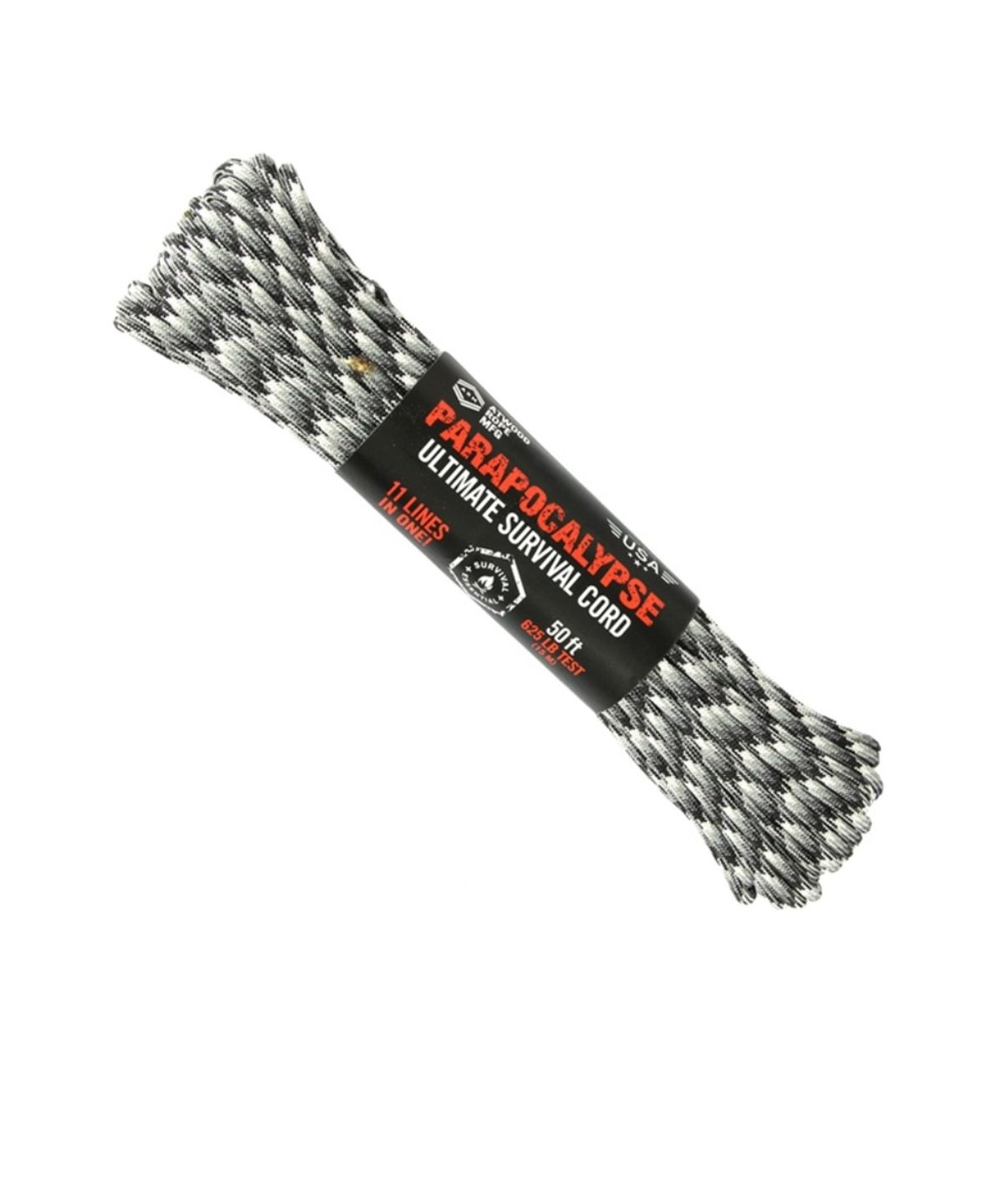 애드우드로프(ATWOOD ROPE) 파라포칼립스 얼티메이트 서바이벌 50 피트 (어반 카모)
