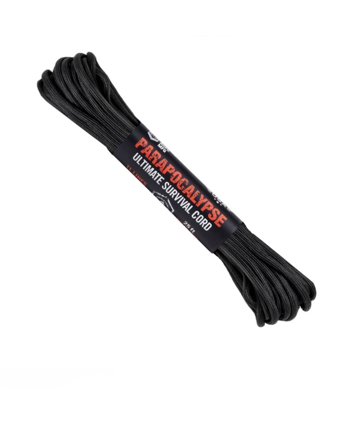애드우드로프(ATWOOD ROPE) 파라포칼립스 얼티메이트 서바이벌 25 피트 (블랙)