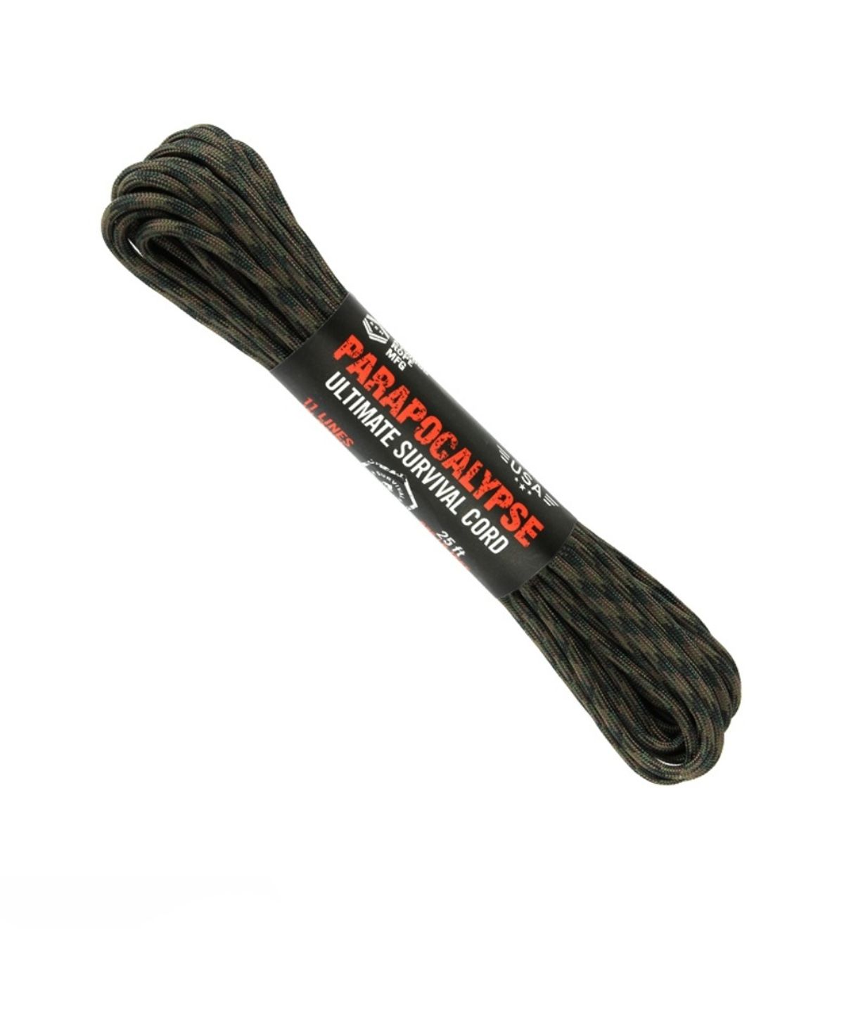 애드우드로프(ATWOOD ROPE) 파라포칼립스 얼티메이트 서바이벌 25 피트 (우드랜드)