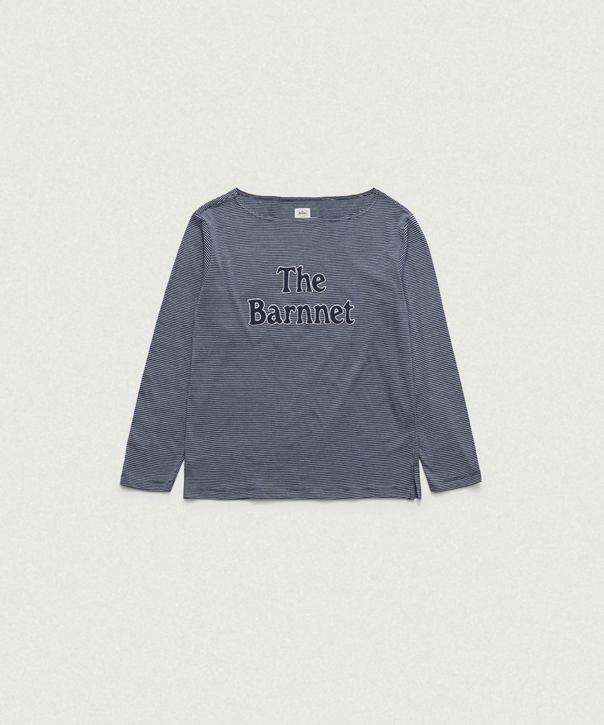 더바넷(THEBARNNET) Talat Boat Neck Stripe T-Shirt_Navy