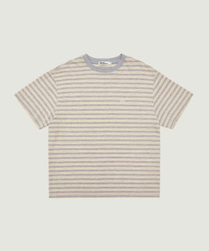 TANI STRIPE H/S T-SHIRT (GRAY)
