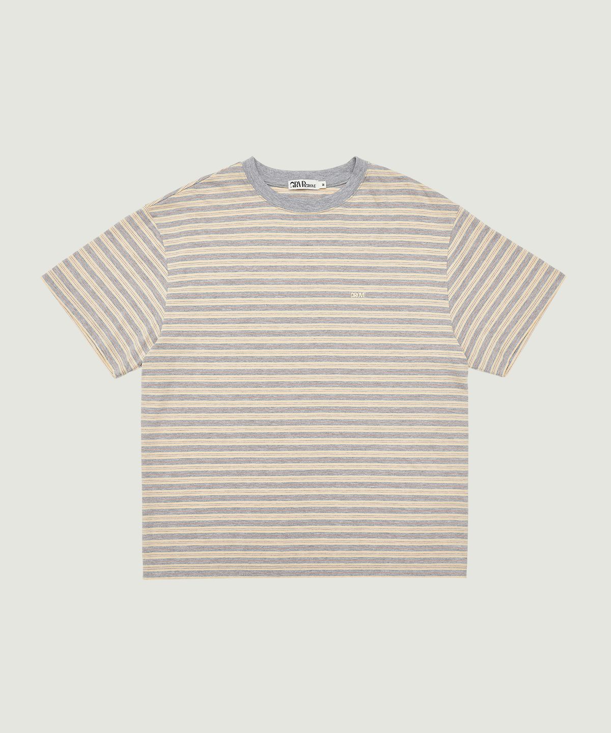 그로브(GROVE) TANI STRIPE H/S T-SHIRT (GRAY)