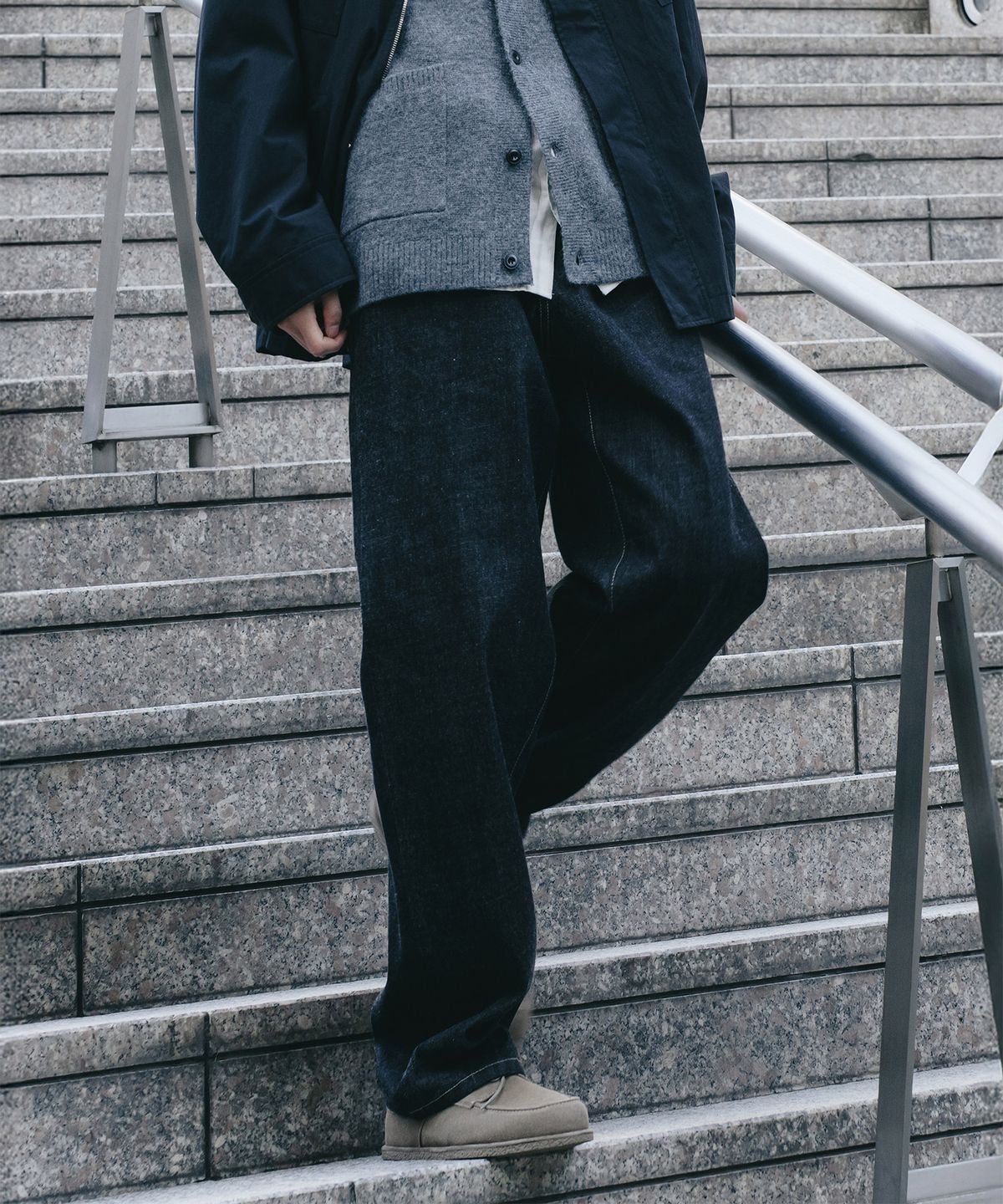 플랙(PLAC) [KUROKI] WIDE DENIM_DARK INDIGO