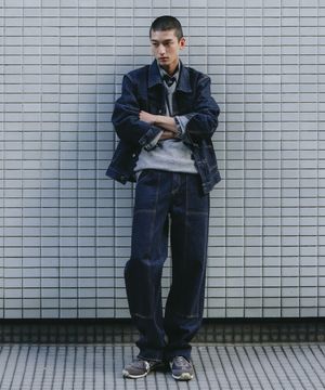 [SHIOTA MADE] DOUBLE KNEE STRAIGHT DENIM_INDIGO