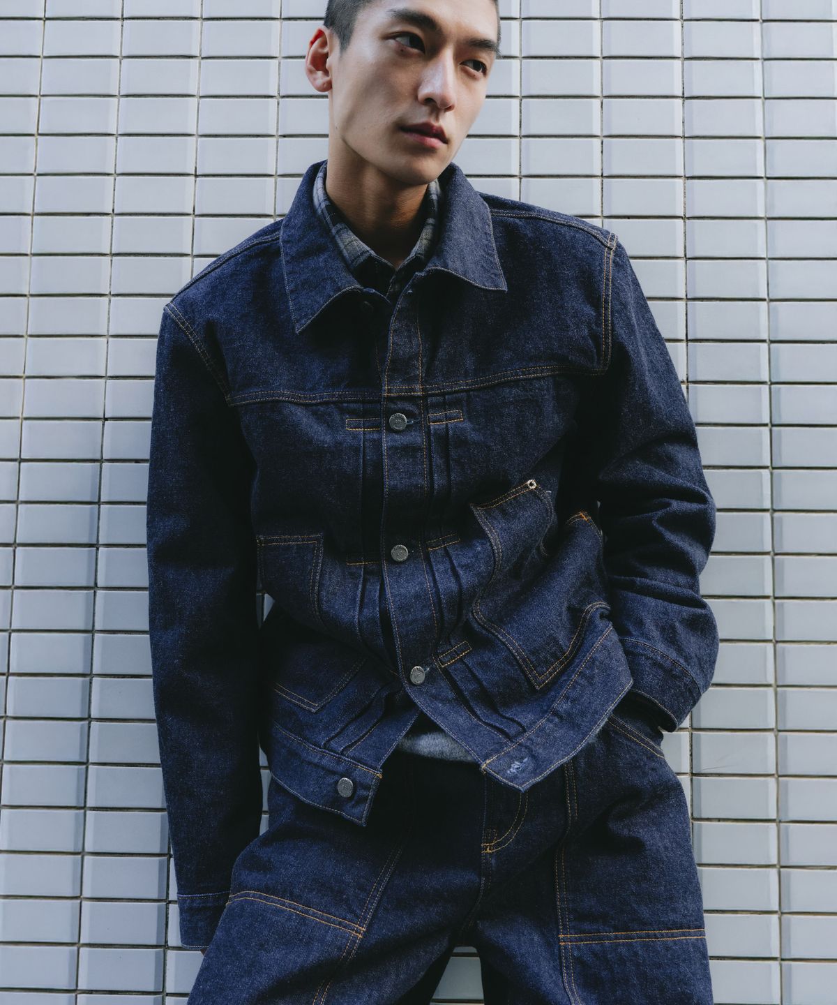 플랙(PLAC) [SHIOTA MADE] TYPE-2 WORK DENIM JACKET_INDIGO