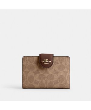 미디엄 코너 집 월릿 인 시그니처 캔버스 CW786 IMXHE