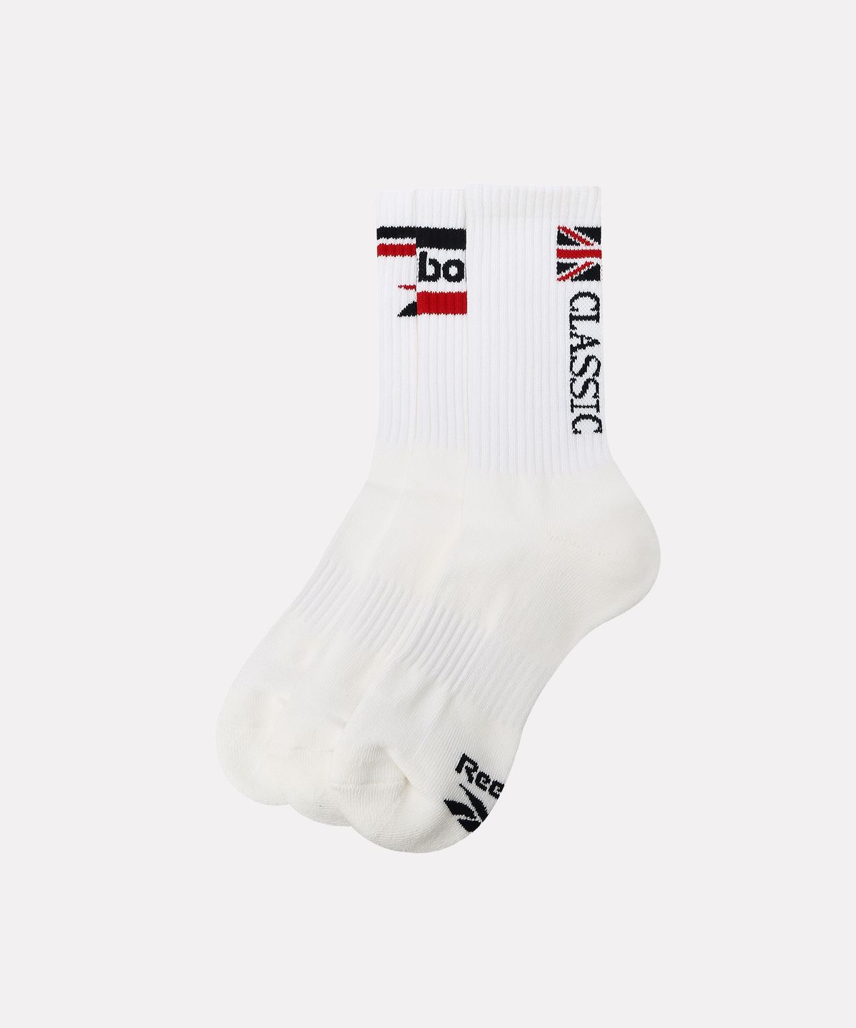 리복(REEBOK) 로고 믹스 크루 삭스 3PACK - 화이트