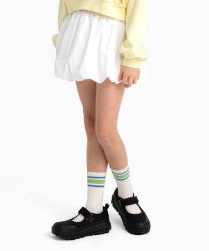 벌룬 펌킨 스커트 White