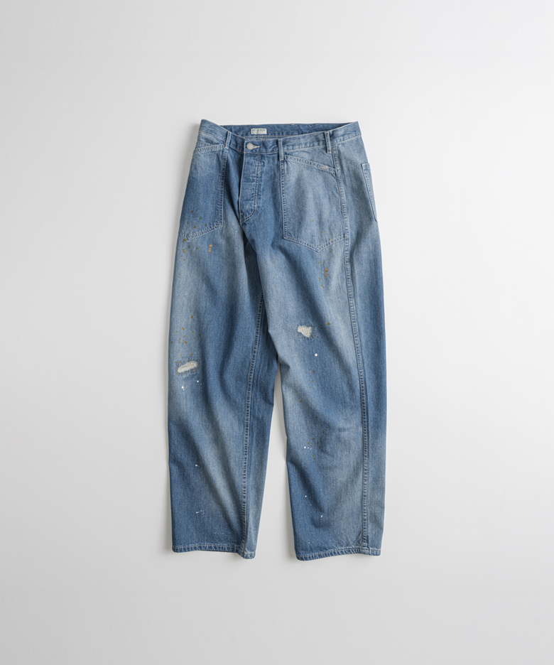 DISTRESSED M35 TROUSERS mid blue