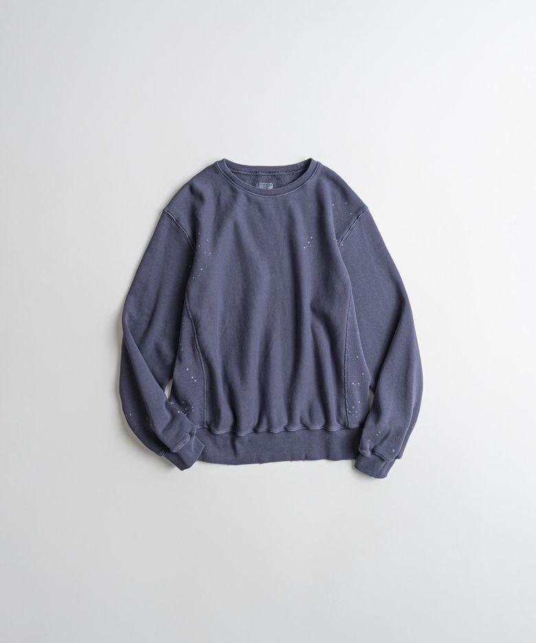 DISTRESSED REVERSEWEAVE SWEAT SHIRTS purple navy