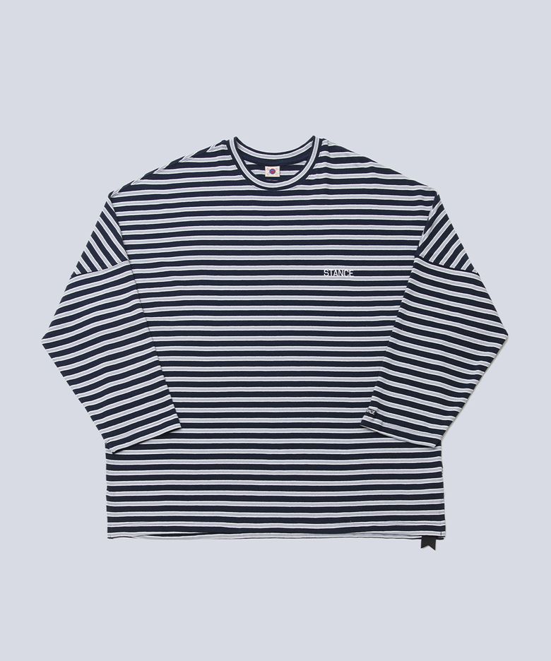 STRIPE MANTA LONG SLEEVE (NAVY STRIPE)