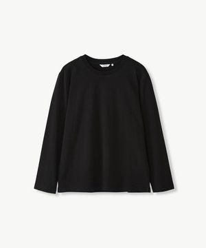 DIEMS 코튼 베이직 레이어드 티셔츠_블랙 (레귤러핏)_DTSVZ05CSB