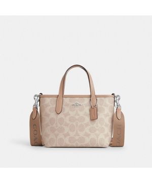 시티 미니 토트 백 인 시그니처 캔버스 CW032 SVPWH