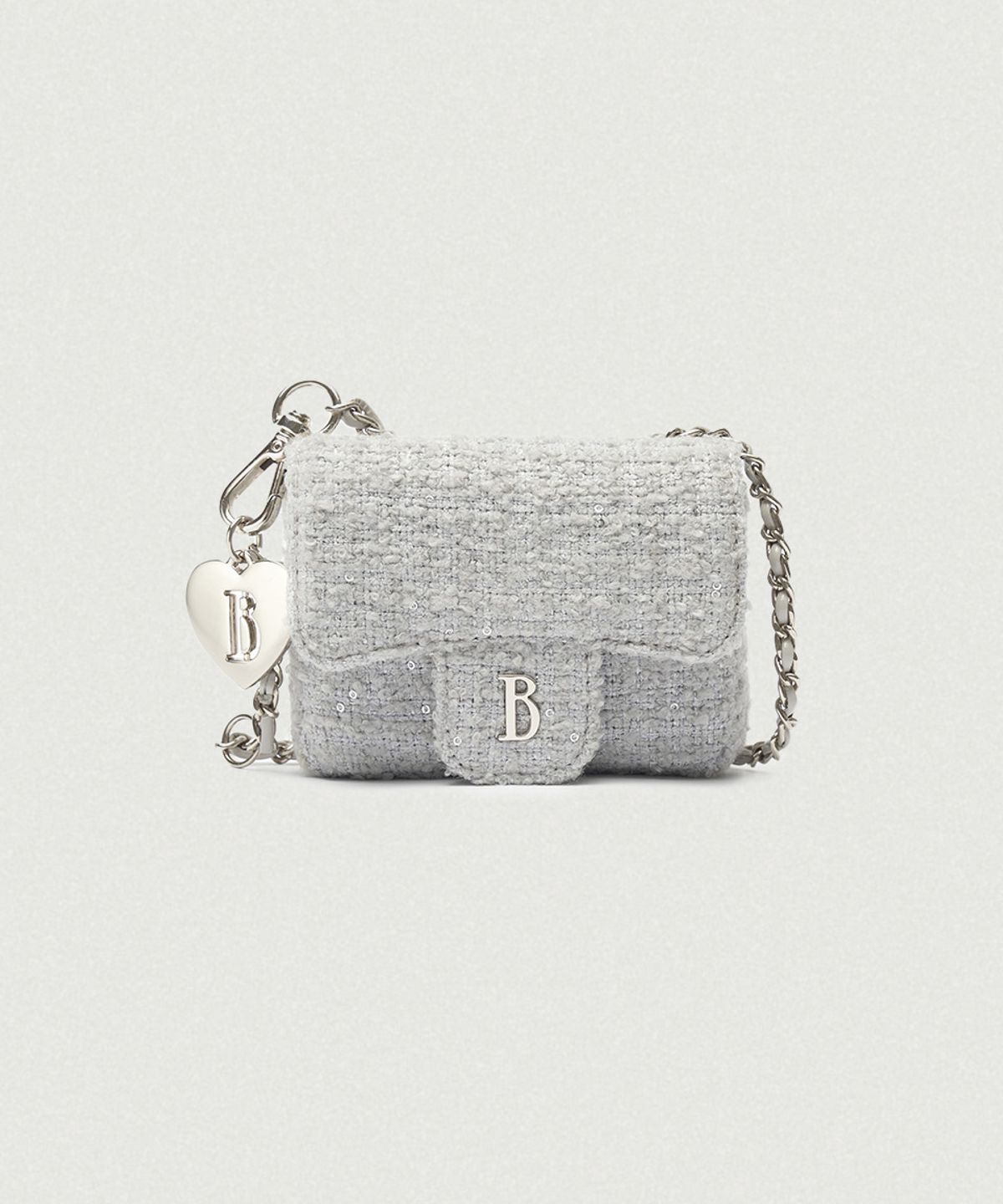 더바넷(THEBARNNET) Tweed Chain Belt Mini Bag_Mint